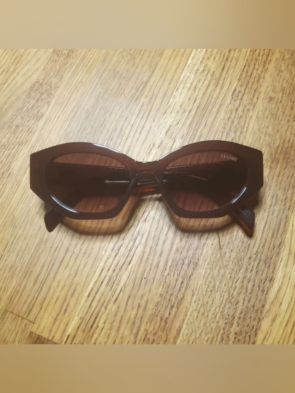 Celine Dark Brown Cat-Eye Sunglasses